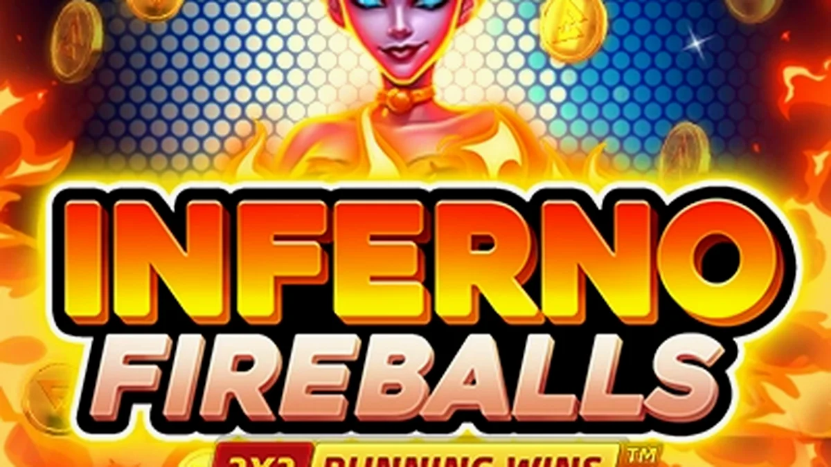 Ang interface ng Inferno Fireballs slot na may nagbabagang disenyo